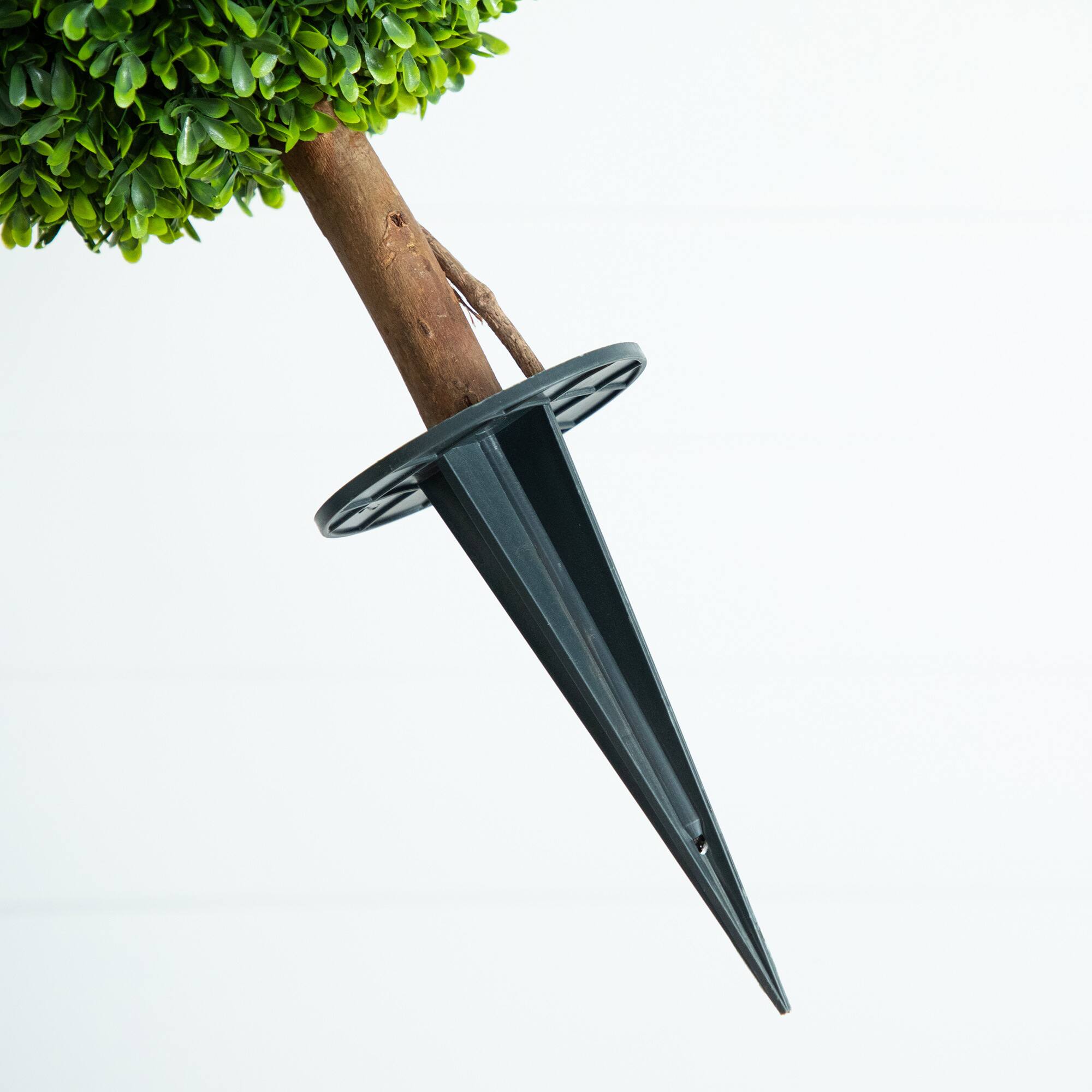 3ft. UV Resistant Double Ball Boxwood Topiaries with Integrated Ground Stake, 2ct.